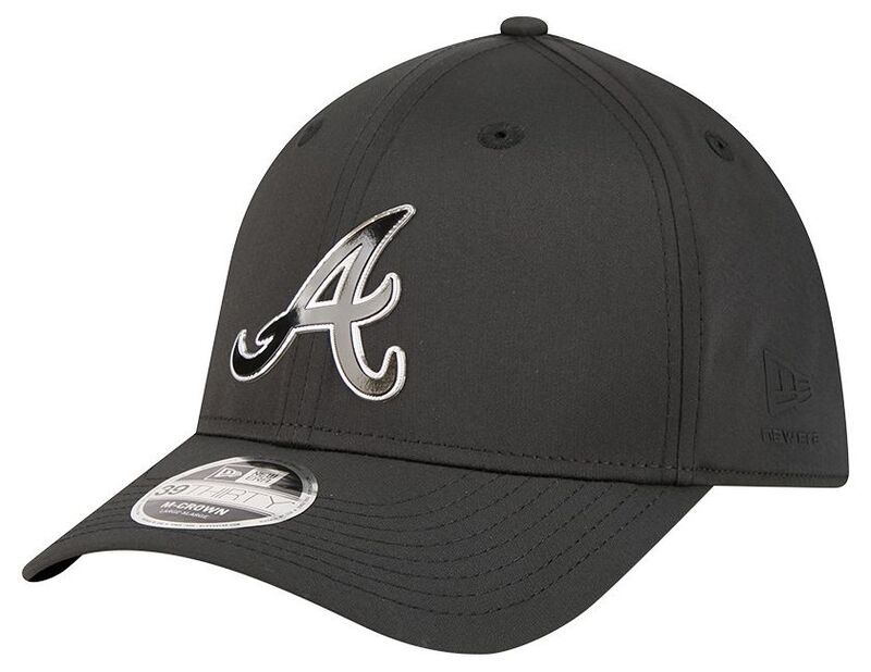 ニューエラ メンズ アクセサリー 帽子 トール New Eradult Atlanta Braves Black Metallic 39Thirty Stretch Fit Hat NoColor ブ