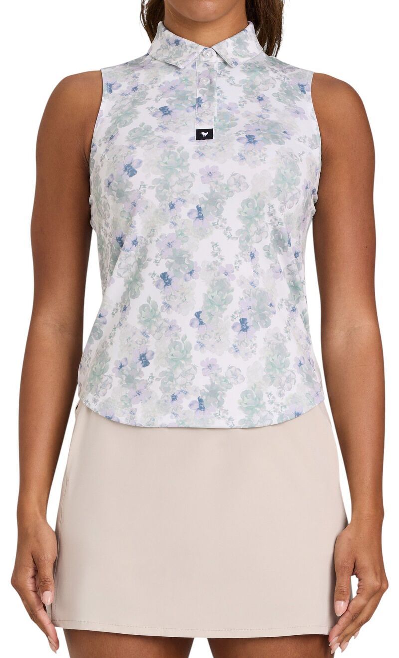 バッドバーディー レディース トップス ポロシャツ ノースリーブ Bad Birdie Womensleeveless Performance Golf Polo New Moon