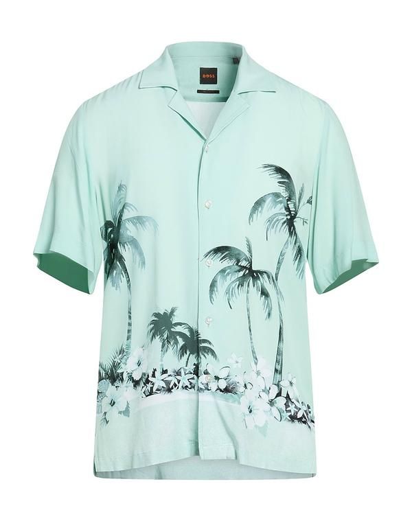 ボス メンズ トップス シャツ BOSS Light Green グリーン