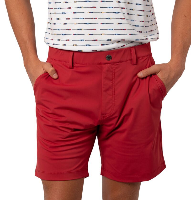 スワニーズ メンズ ボトムス ハーフパンツ・ショーツ Swannies Mens 7 Bunker Golf Short Red レッド