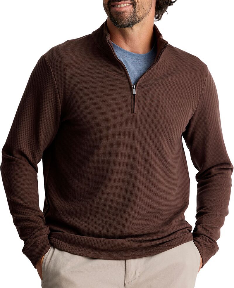 フリー フライ メンズ トップス シャツ Free Fly Mens Waffle 14 Zipullover Chestnut