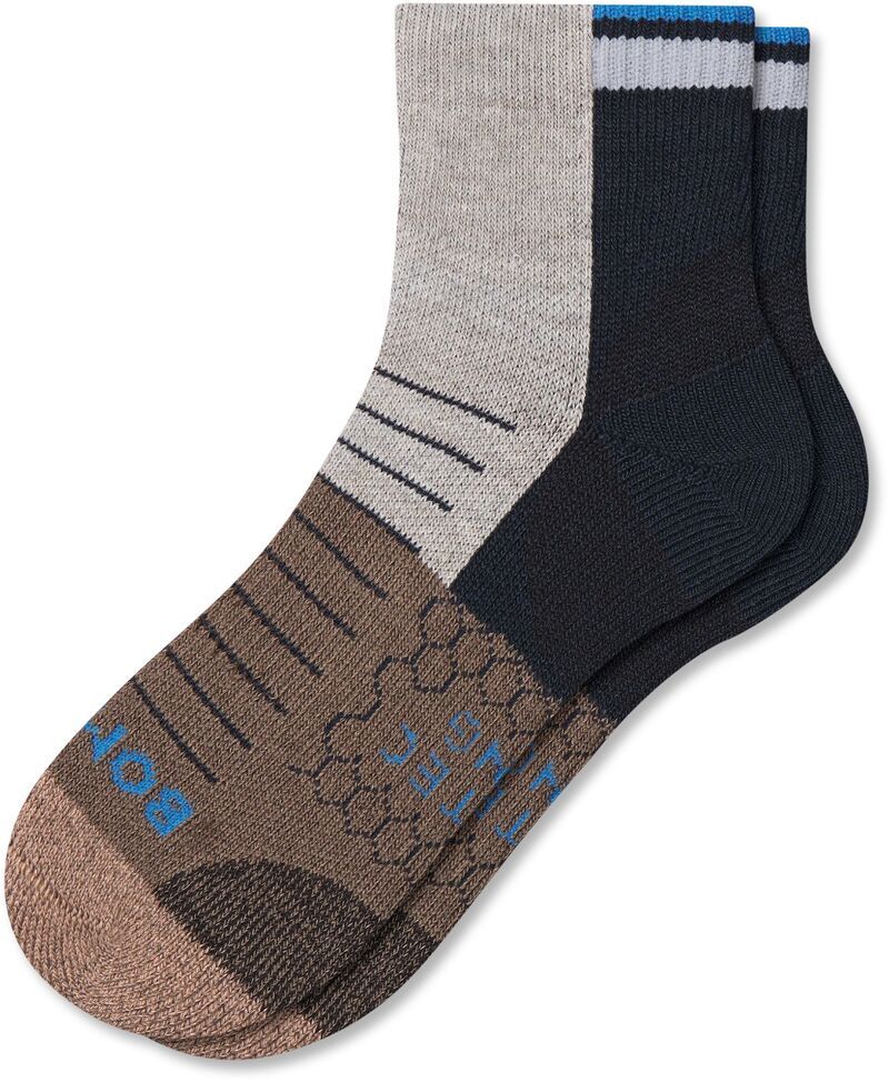 ボンバス メンズ トップス シャツ カラーブロック Bombasolid Colorblock Marl Quarter Sock 1 Pack Oatmeal Heather ヘザー