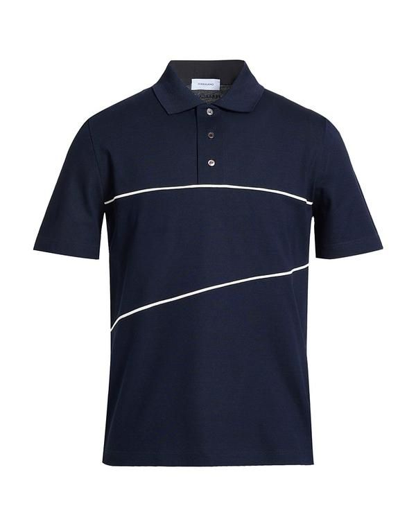 フェラガモ メンズ トップス ポロシャツ FERRAGAMO Navy ネイビー