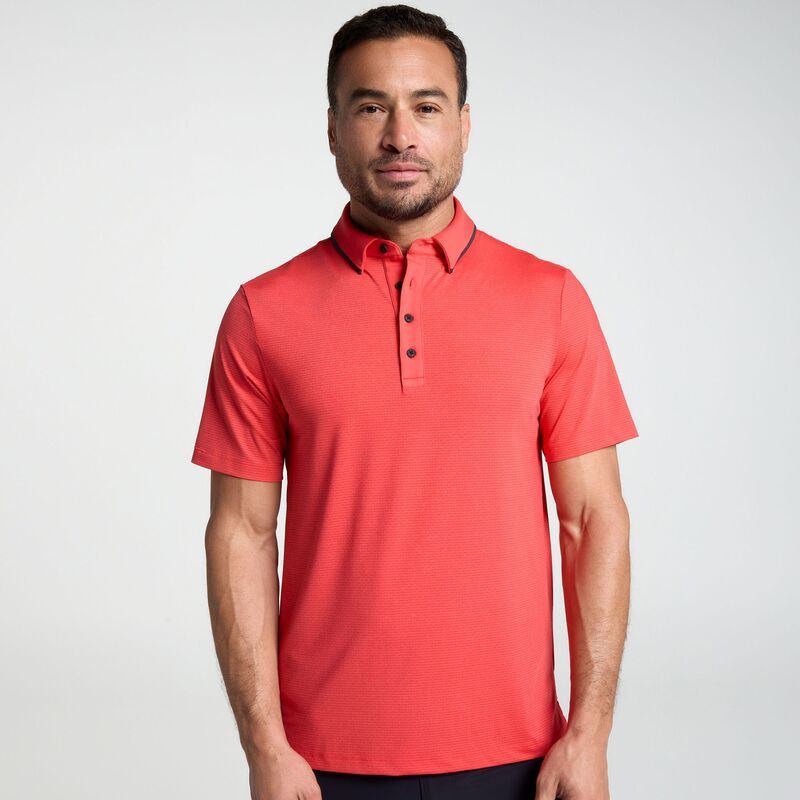 ヴァースト メンズ トップス ポロシャツ カラーブロック VRST Mens Golf Performance Colorblock Polo Radical Red レッド