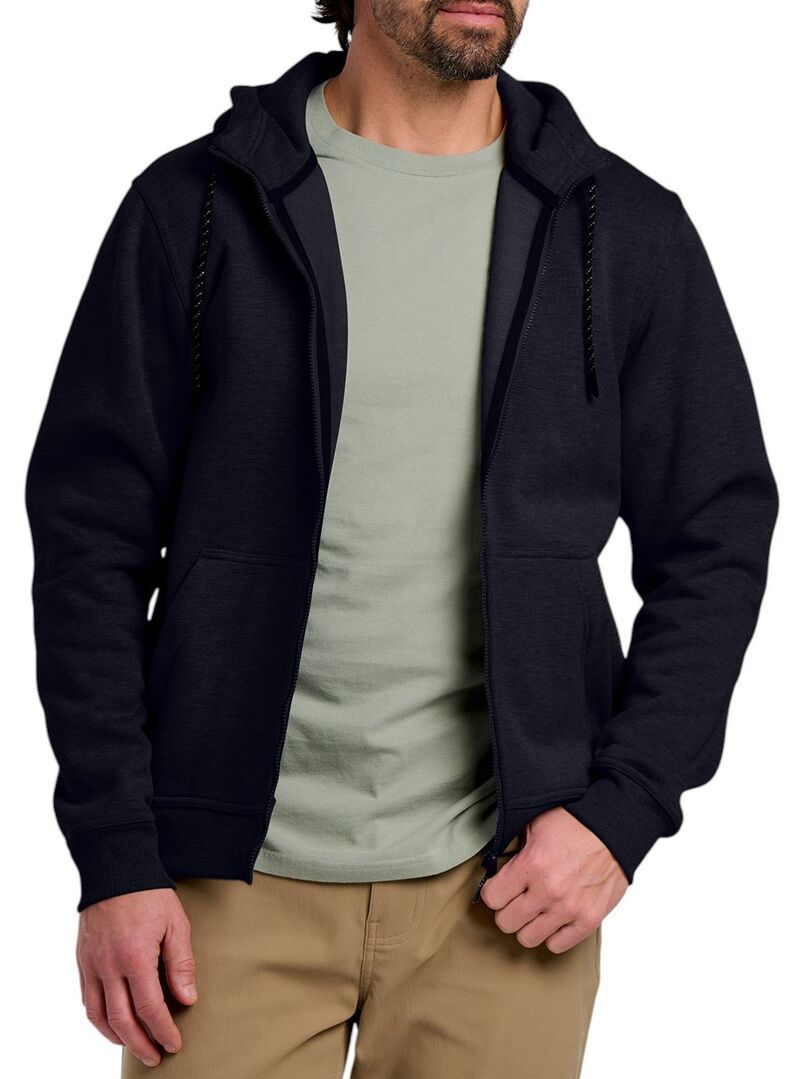 フリー フライ メンズ アウター パーカー・スウェット フリース Free Fly Mens Bamboo Northcoast Fleece Full Zip Hoodie Black ブラック