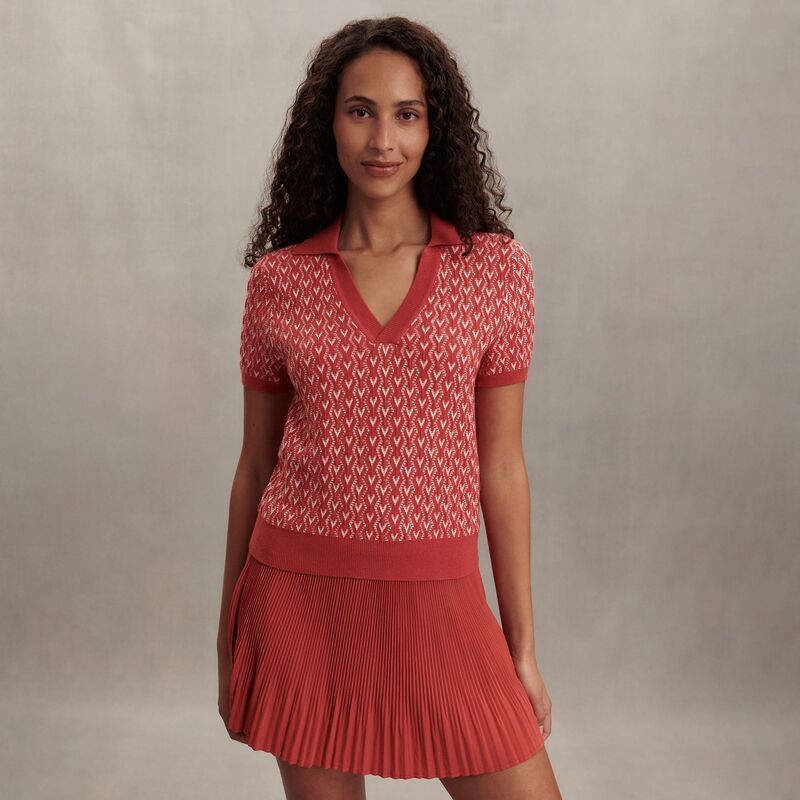 バーレイ レディース トップス ポロシャツ ニット Varley Womens Ezrella Knit Polo Baked Apple