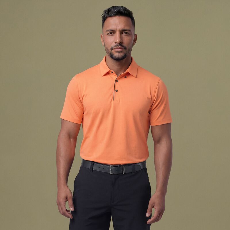 ヴァースト メンズ トップス ポロシャツ VRST Mens Golf Performance Bonded Polo Coral コーラル