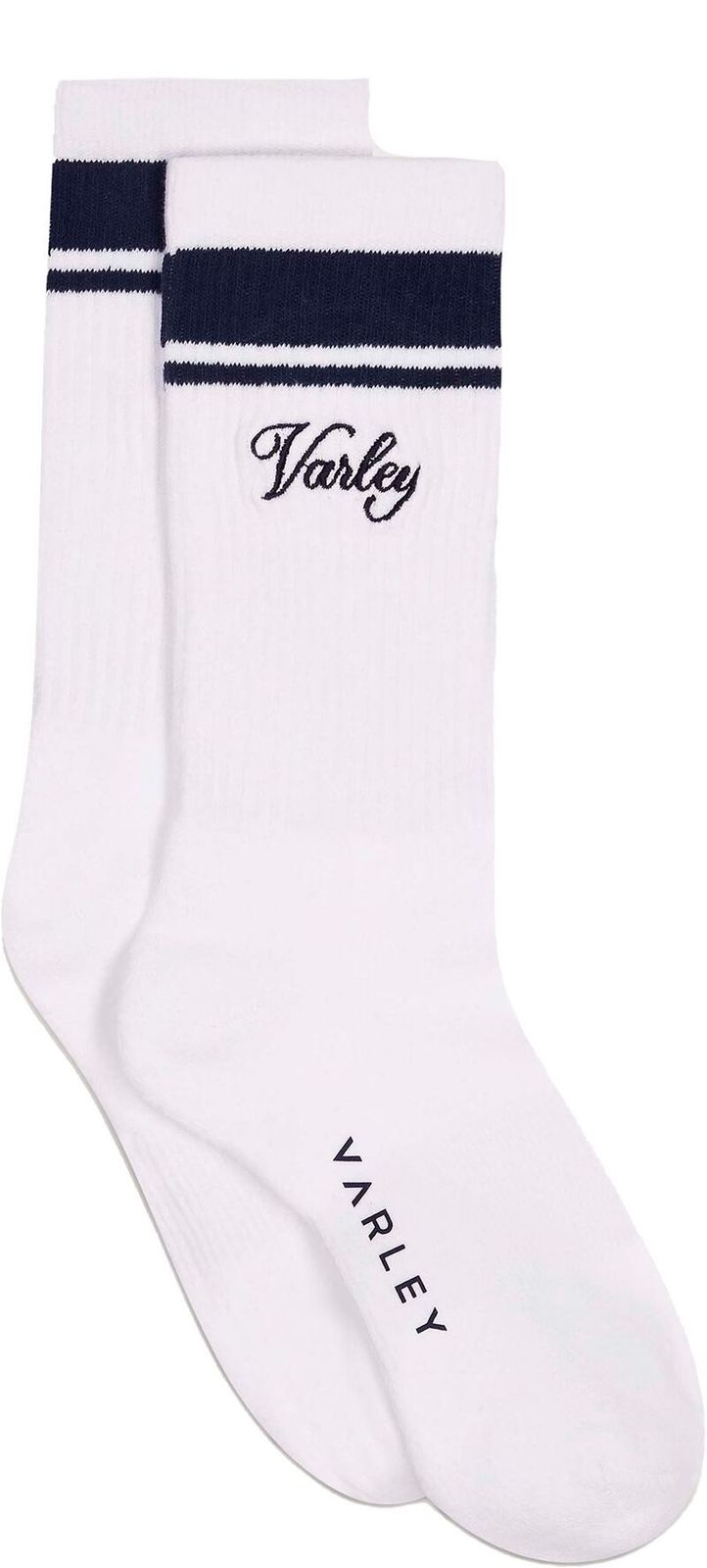 ハーフデイズ レディース アンダーウェア 靴下 Halfdays Varley Womens Lamar Club Stripe Sock 1 Pair WhiteBlue Nights ホワイト