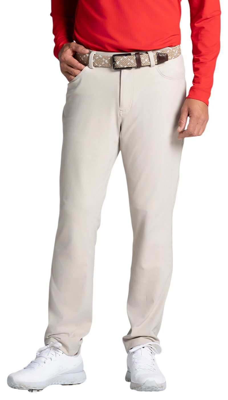 アイビークール メンズ トップス シャツ IBKUL Mens Perfromance 5Pocket Golf Pant Stone ストーン