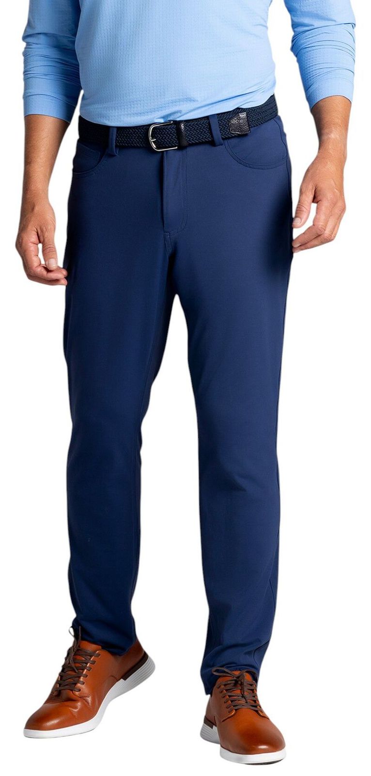 アイビークール メンズ トップス シャツ IBKUL Mens Perfromance 5Pocket Golf Pant Navy ネイビー