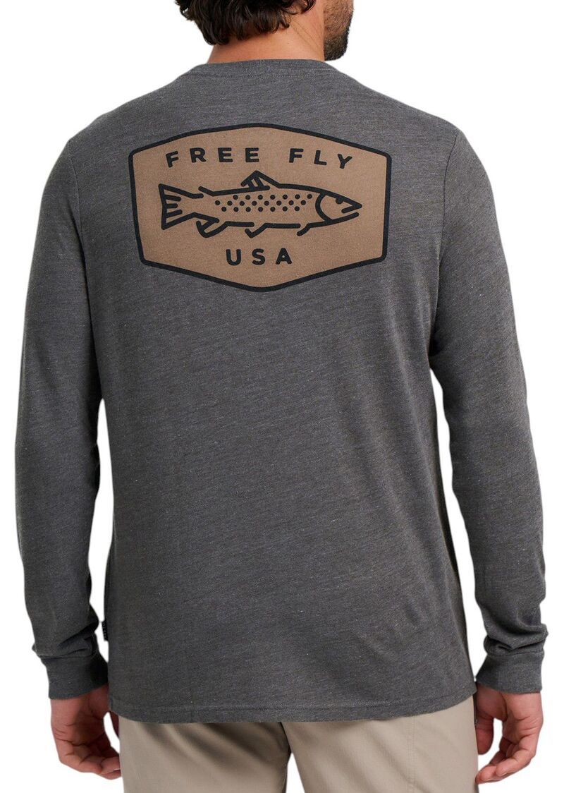 フリー フライ メンズ トップス シャツ Free Fly Mens Freshwater Long Sleeve Heather Black Sand ブラック