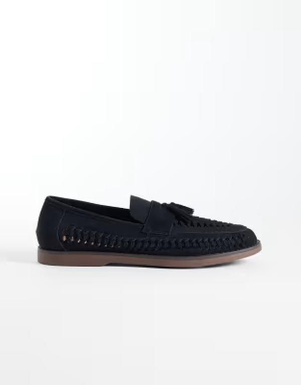 シュー メンズ スリッポン・ローファー schuh Robbie woven loafers with tassels Black PU ブラック