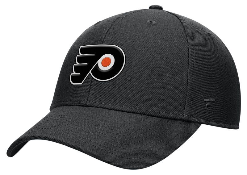 ファナティクス メンズ アクセサリー 帽子 Fanatics NHL Adult Philadelphia Flyers Black Core Structu red Adjustable Hat N