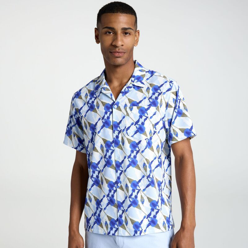 ヴァースト メンズ トップス シャツ VRST Mens Performance Resort Shirt Echo Bloom Print