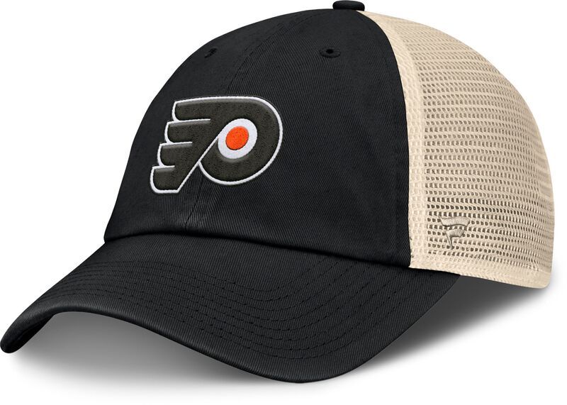 ファナティクス メンズ アクセサリー 帽子 Fanatics NHL Adult Philadelphia Flyers Black Structu red Curve Adjustable Hat