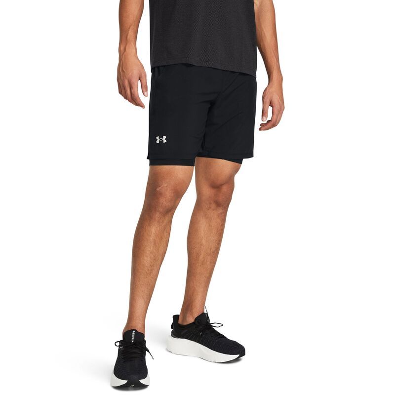 アンダーアーマー メンズ ボトムス カジュアルパンツ ショートパンツ Under Armour Mens Launch 7 2in1 Shorts BlackBlackRef ブラック