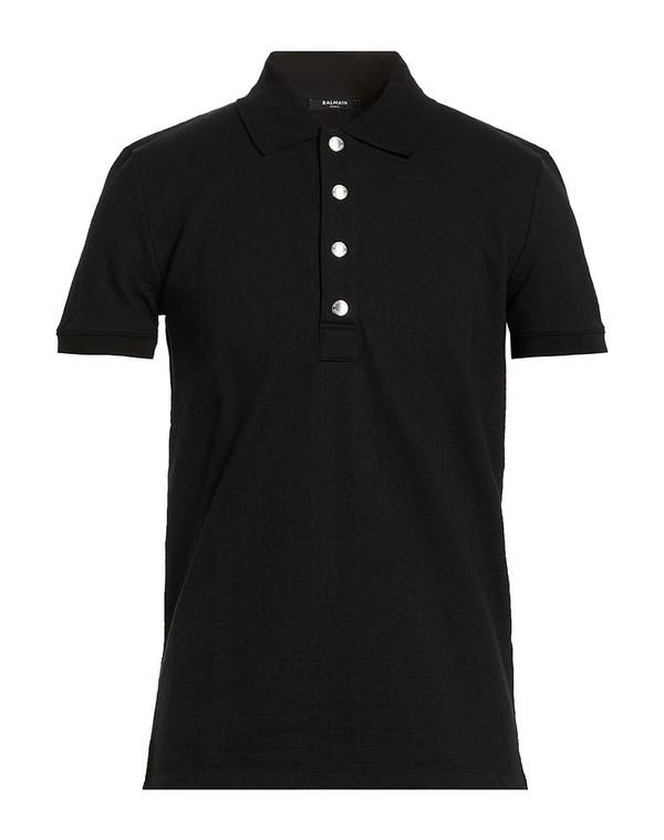 バルマン メンズ トップス ポロシャツ BALMAIN Black ブラック