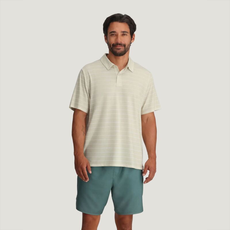 フリー フライ メンズ トップス ポロシャツ Free Fly Mens Elevate Polo Dash Stripe Birch ストライプ