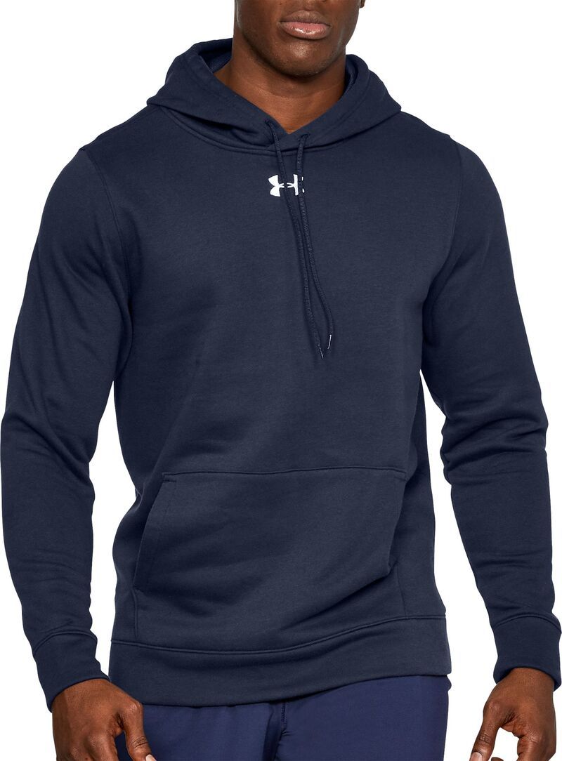 アンダーアーマー メンズ アウター パーカー・スウェット フリース Under Armour Mens Rival Fleece Team Hoodie Midnight NavyWhite ホワイト
