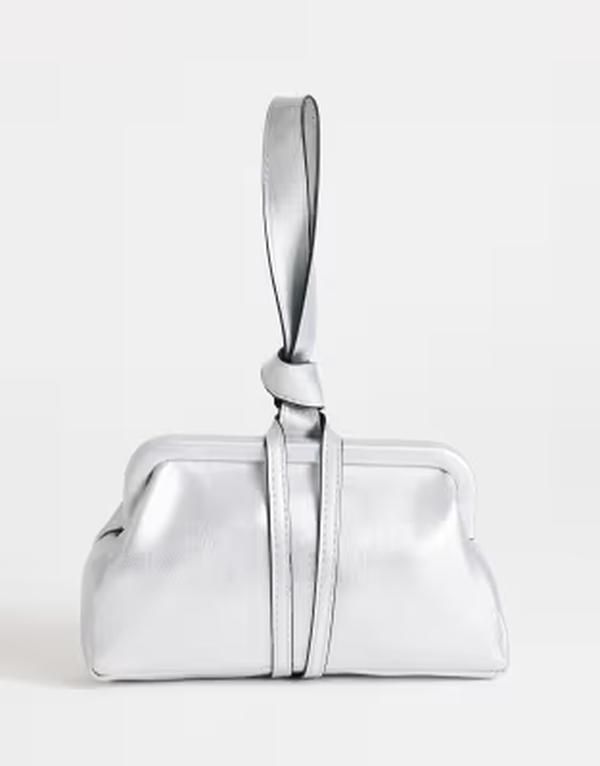 トップショップ レディース バッグ ミニ Topshop Jade mini loop grabag SILVER シルバー