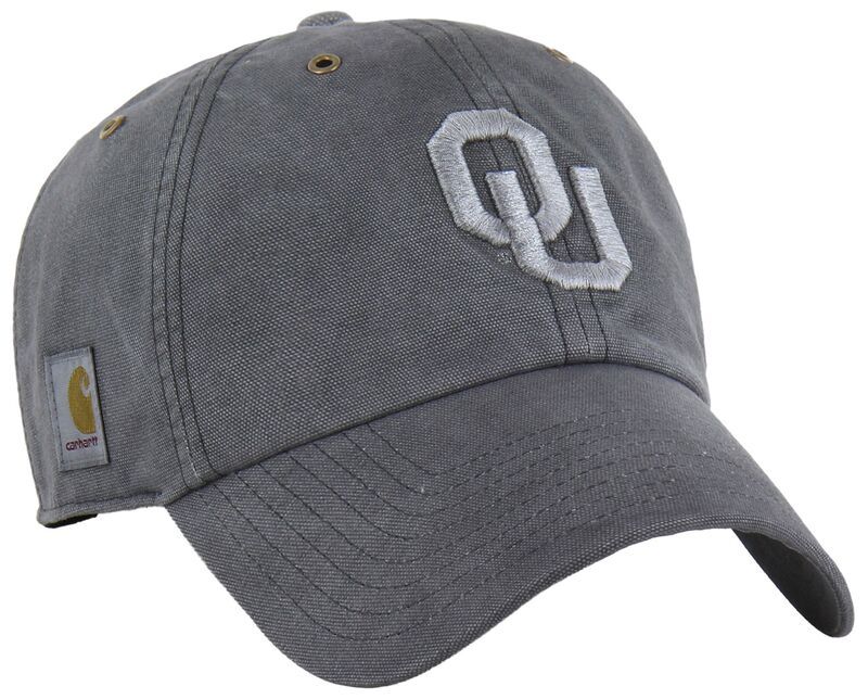 カーハート メンズ アクセサリー 帽子 Carhartt x 47 Carhartt x 47 Adult Oklahoma Sooners Charcoal Dyed Clean Up Adjust