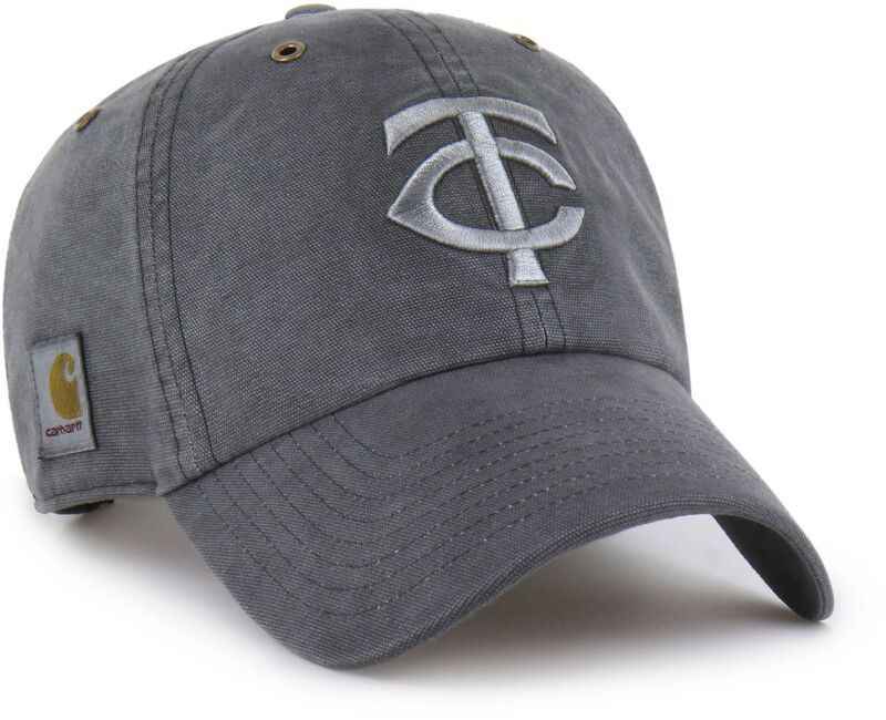 カーハート メンズ アクセサリー 帽子 Carhartt x 47 Carhartt x 47 Adult Minnesota Twins Charcoal Dyed Clean Up Adjusta