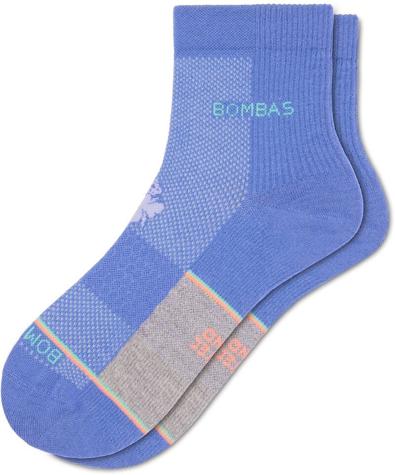 ボンバス メンズ アンダーウェア 靴下 Bombas UltraLite Sport Quarter Socks Hydrangea