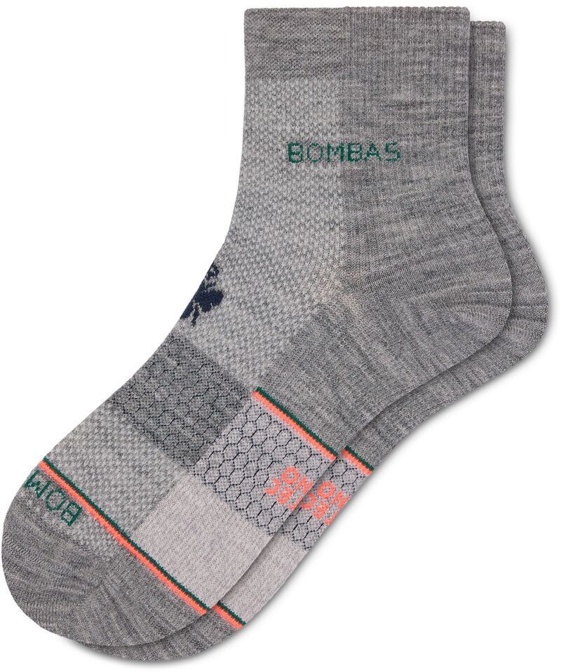 ボンバス メンズ アンダーウェア 靴下 Bombas UltraLite Sport Quarter Socks Grey グレー 8,174円