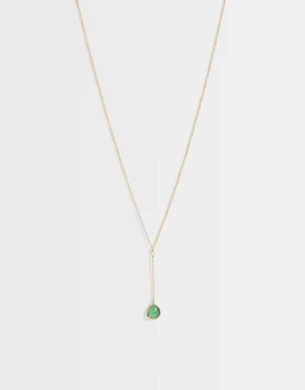 アクセサライズ レディース アクセサリー ネックレス・チョーカー・ペンダントトップ レース Accessorize Z aventurine lariat chainecklace in 14k go