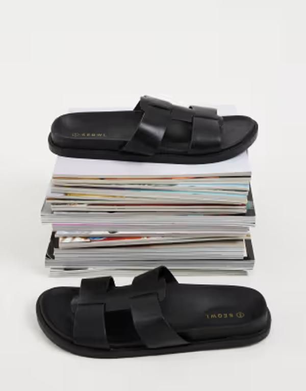 セクウェル メンズ シューズ サンダル SEQWL Kidman gladiator style sandals Black PU ブラック