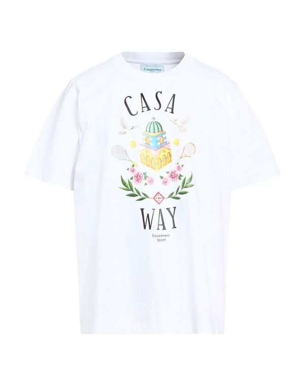 カサブランカ メンズ トップス Tシャツ CASABLANCA White ホワイト