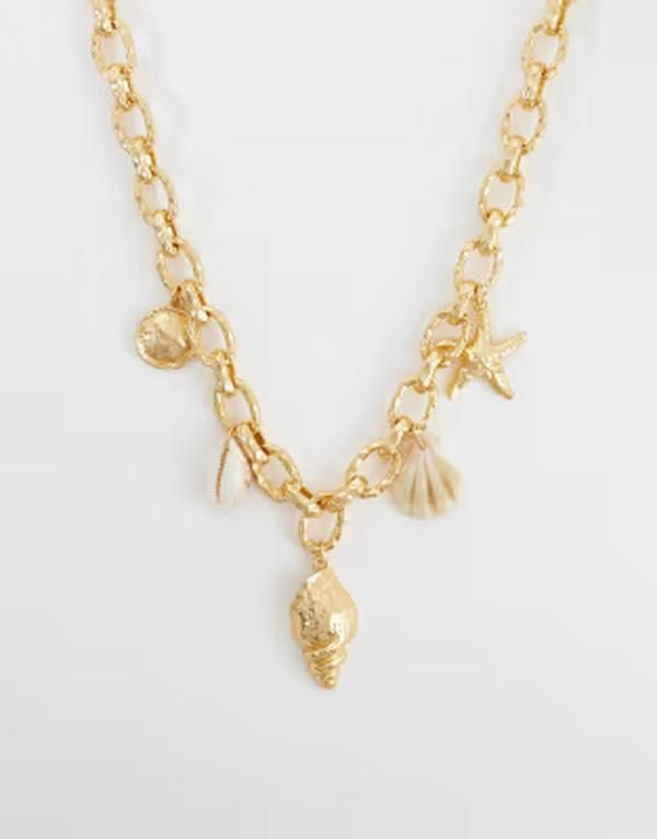 マンゴ レディース アクセサリー ネックレス・チョーカー・ペンダントトップ レース Mango summer charms necklace GOLD ゴールド