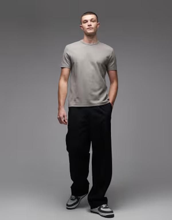 アルケット メンズ トップス Tシャツ コットン ARKET pure cotton premium textu red tshirt Gray グレー