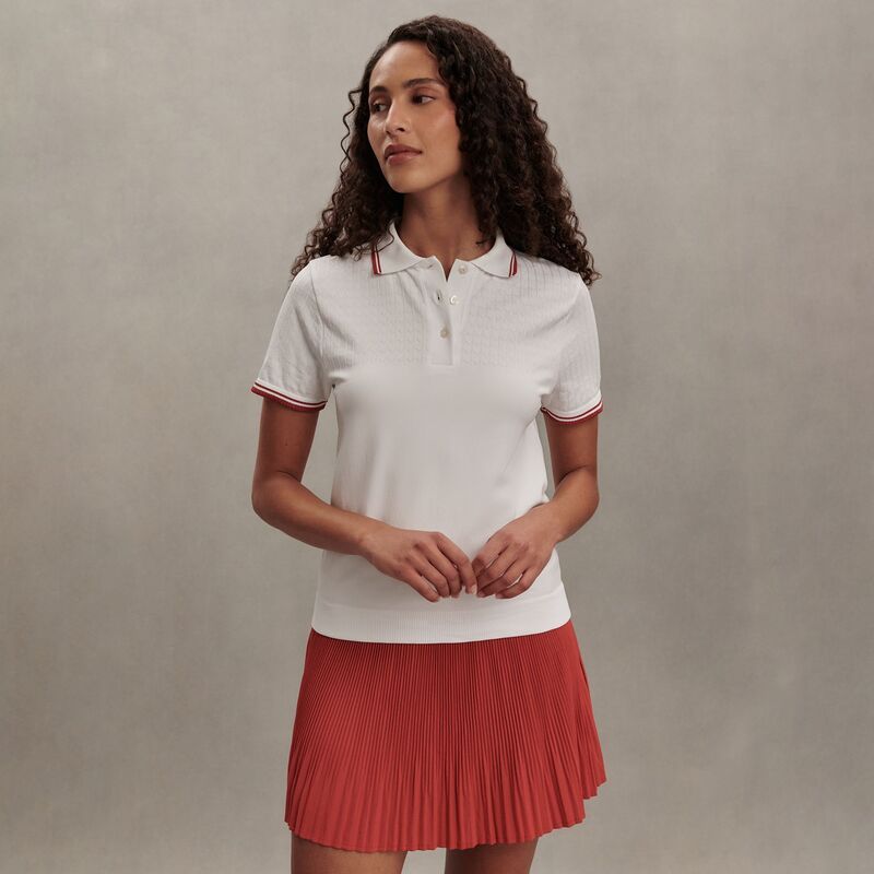 バーレイ レディース トップス ポロシャツ Varley Womens Mickey Seamless Polo White ホワイト