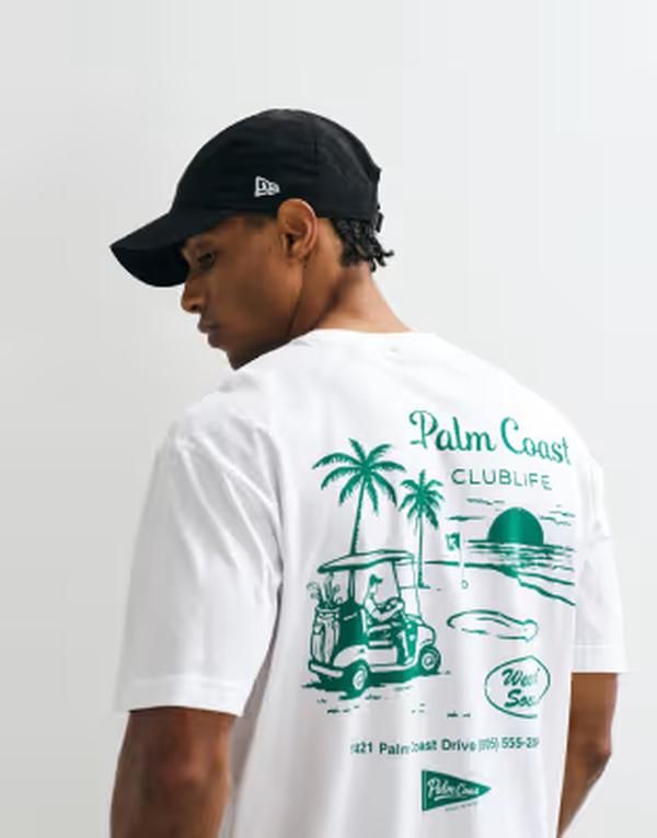 オンリーアンドサンズ メンズ トップス Tシャツ オーバーサイズフィット プリント ONLY SONS oversized fitshirt with Palm Coast back print B