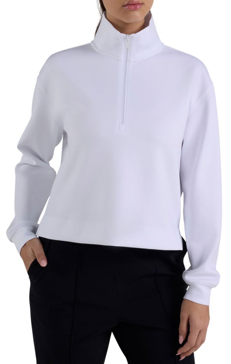 バッドバーディー レディース アウター ジャケット・ブルゾン Bad Birdie Womens At Ease Golf 14 Zip Brilliant White ホワイト