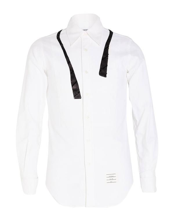 トムブラウン メンズ トップス シャツ THOM BROWNE White ホワイト