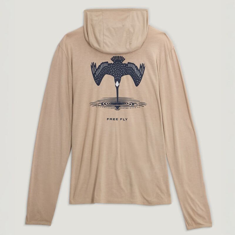 フリー フライ メンズ アウター パーカー・スウェット グラフィック Free Fly Mens Bamboo Lightweight Graphic Hoodie Dive Bomb Deserta