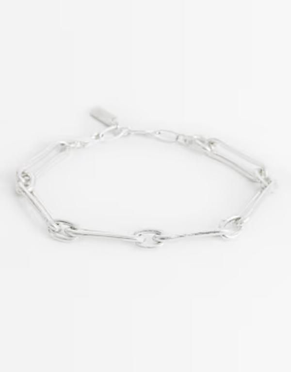 エイソス メンズ アクセサリー ブレスレット・バングル・アンクレット ASOS DESIGN long molten link bracelet SILVER シルバー
