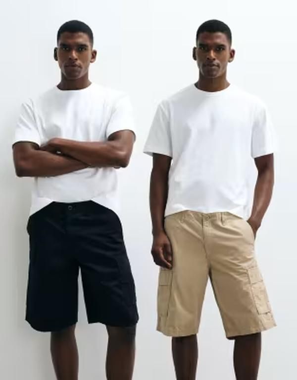 ジャック アンド ジョーンズ メンズ ボトムス ハーフパンツ・ショーツ ショートパンツ Jack Jones 2 pack cargo shorts and Black ブラック
