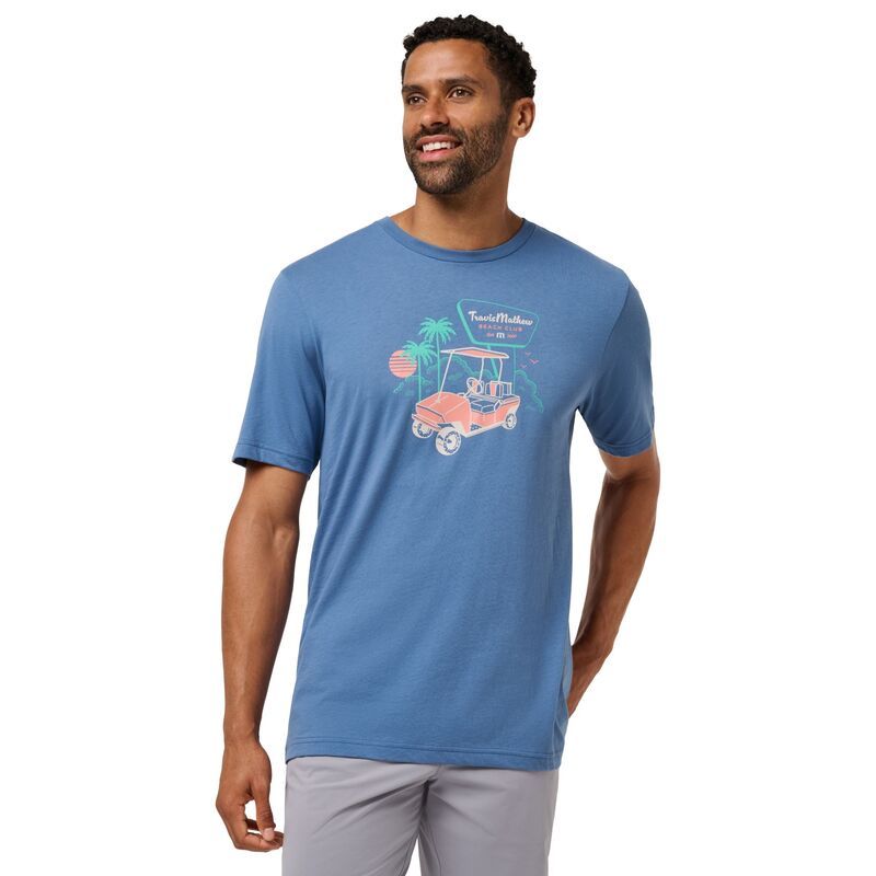 トラビスマヒュー メンズ トップス Tシャツ TravisMathew Mens Bellhop Golf TShirt Blue Horizon ブルー