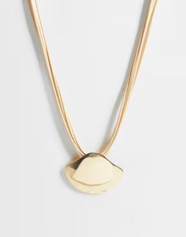 デザインビーロンドン レディース アクセサリー ネックレス・チョーカー・ペンダントトップ レース DesignB London multicord and shield necklace tone G