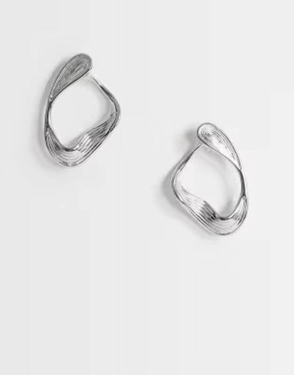 トップショップ レディース アクセサリー ピアス・イヤリング Tシャツ Topshop Daphne waterproof stainlessteel earring sILVER シルバー