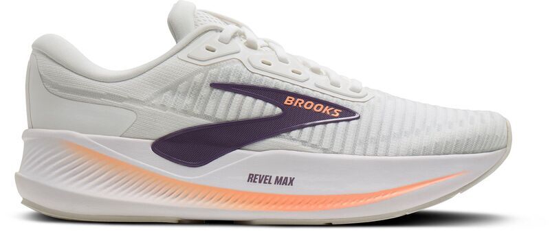 ブルックス レディース シューズ スニーカー Brooks Womens Revel Max Running Shoes Bright WhiteMulledGrapePeach ピーチ