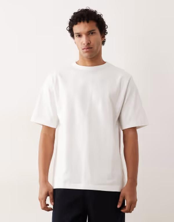 アルケット メンズ トップス Tシャツ ジャージー ARKET heavyweight jersey oversized Tshirt WHITE ホワイト