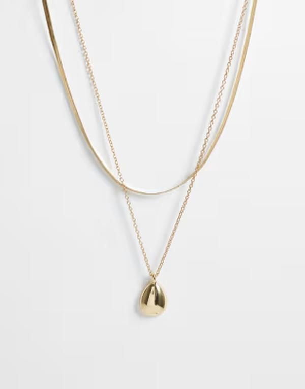デザインビーロンドン レディース アクセサリー ネックレス・チョーカー・ペンダントトップ レース DesignB London multi chain pendant necklace GOLD ゴー
