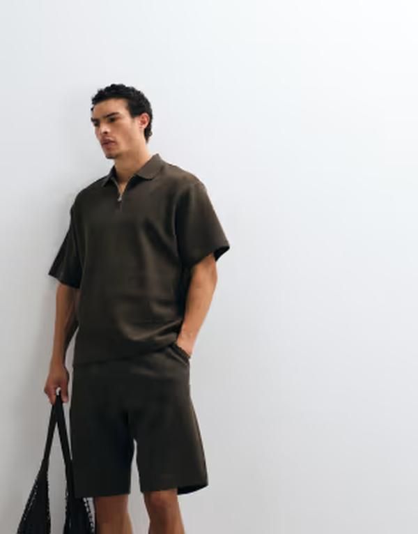 セレクティッド メンズ ボトムス ハーフパンツ・ショーツ ショートパンツ Selected waffle shorts part of a seturkish coffee コーヒー