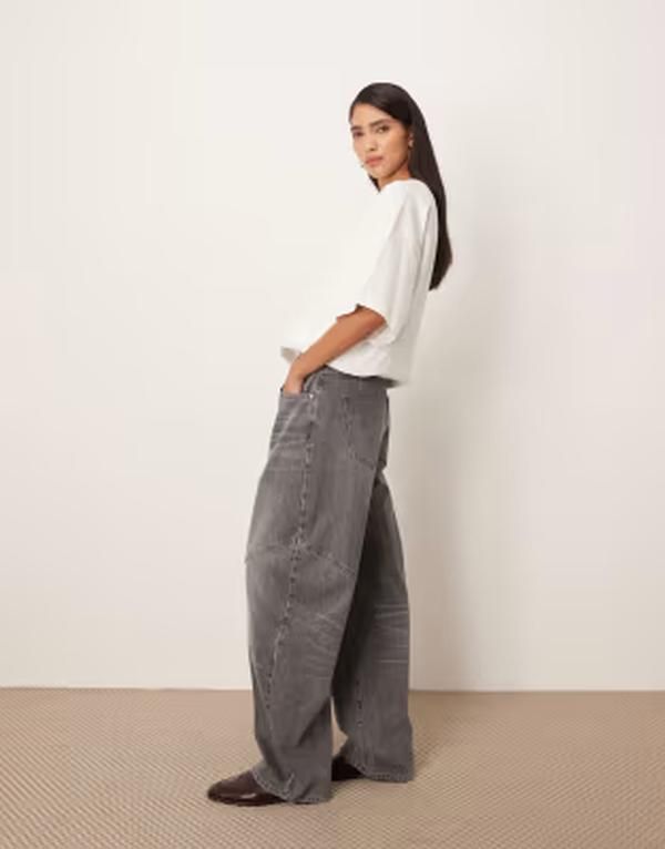 アレンジ レディース ボトムス デニムパンツ ジーンズ ARRANGE Tova swirl denim jeans in washed Gray グレー