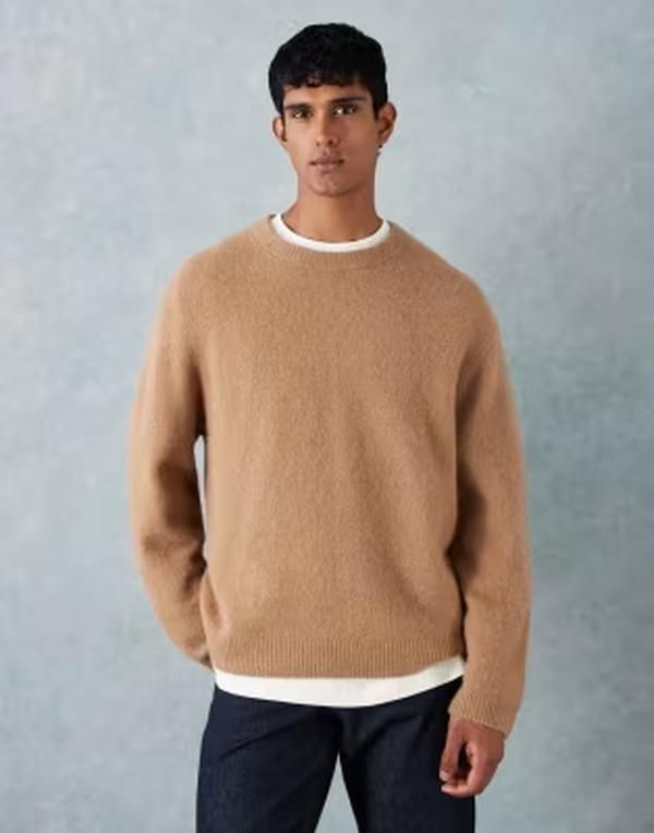 アルケット メンズ アウター ニット・セーター ウール ARKET alpaca wool blend sweater in camel キャメル