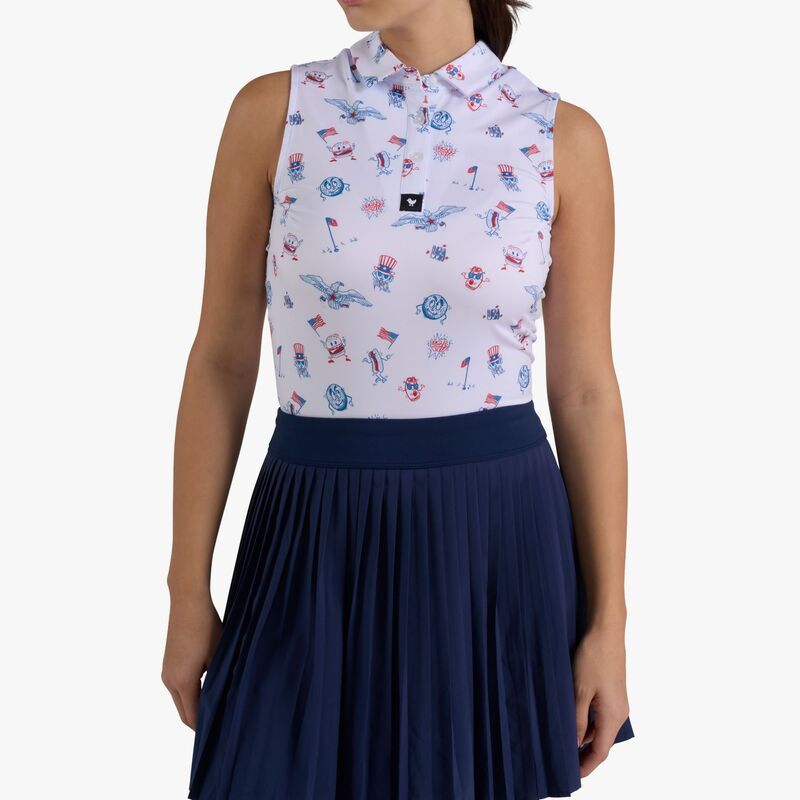バッドバーディー レディース トップス ポロシャツ ノースリーブ Bad Birdie Womensleeveless Performance Golf Polo USAll Day Lets Pla